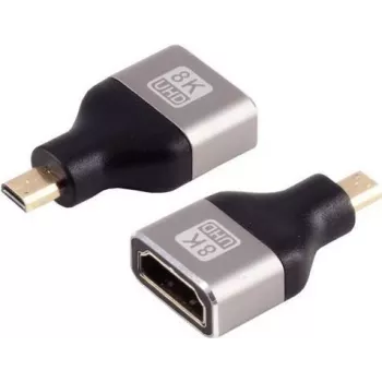 HDMI-D-sovitin ShiverPeaks 10-01058 — metalliliitin, tukee jopa 8K