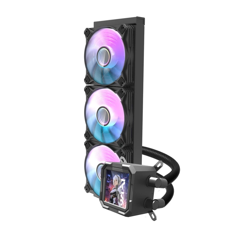 Darkflash CPU-vesijäähdytys DV360S 360 mm jäähdytin, RGB-valaistus, musta