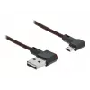 USB-kaapeli DeLOCK EASY-USB 2.0 Type-A-uros micro-B-urokseen kulmamalli 0,2 m musta