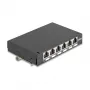 Patch-paneeli DELOCK Mini Desktop RJ45 6-porttia Cat.6A suojattu, metalli, musta, 80×22×125 mm