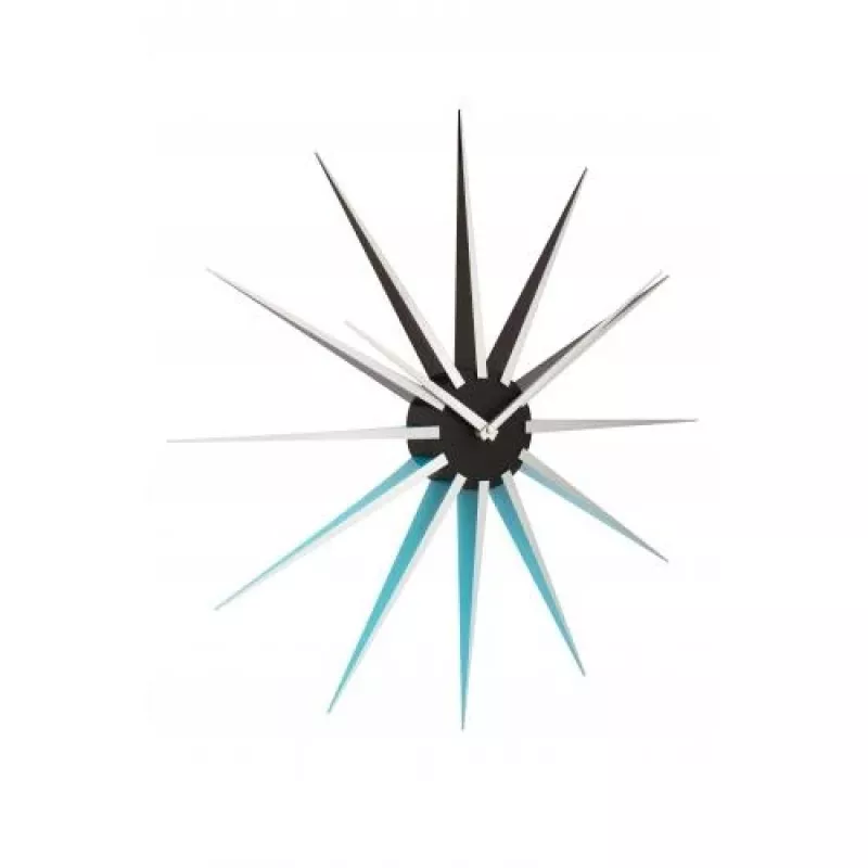 NeXtime kello 3051bl Nova, Ø50 cm, seinäkello, musta/sininen