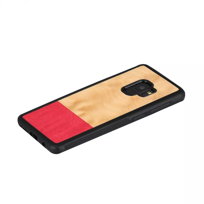 Älypuhelinkotelo man and wood Samsung Galaxy S9 — musta mismatch-design