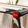 Kuivausteline VILEDA Infinity Flex Ultimate Teleskooppi — musta, pinnoitettu alumiini, 30 m kuivausala, taitettava, rullat