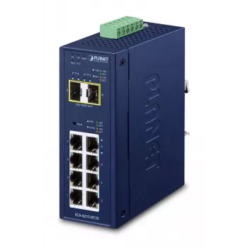 Hallittava kytkin PLANET IP30 Industrial L2/L4 8-porttinen Gigabit Ethernet 10/100/1000