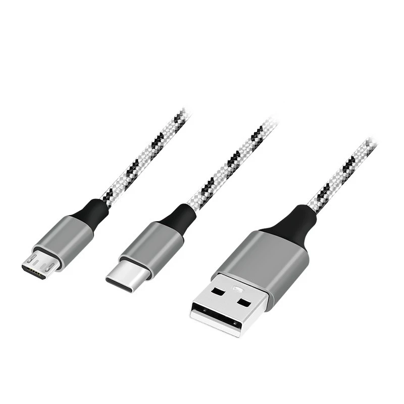 LogiLink CU0202 USB-kaapeli USB 2.0 1,2 m USB A USB C/Micro-USB A harmaa