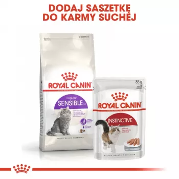 Kuivaruoka kissoille Royal Canin Sensible 33 Adult — 2 kg, proteiini 33 %, rasva 22 %, ruoansulatuksen tuki, siipikarjan makuinen