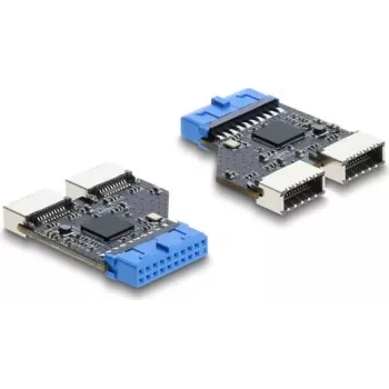 USB-keskitin DELOCK 5 Gbit/s 20-pin-header → 2× USB-A 5 Gbit/s