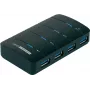 Renkforce 4-porttinen USB 3.0 -keskitin, musta