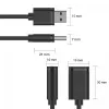 USB-kaapeli UNITEK Y-C447GBK 0,5 m USB 2.0 musta