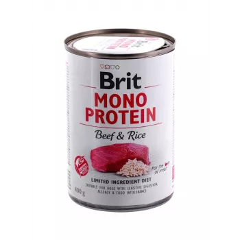 BRIT Mono Protein Beef & Rice - märkäruoka koirille - 400 g
