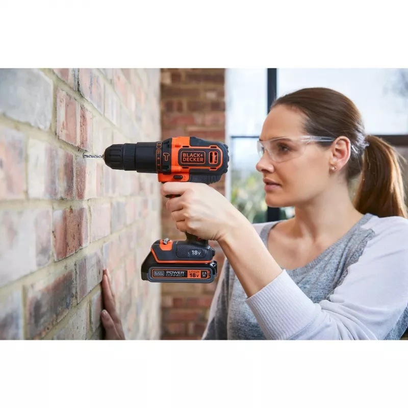Black & Decker BDCHD18KB-QW porakone avaimeton musta, oranssi