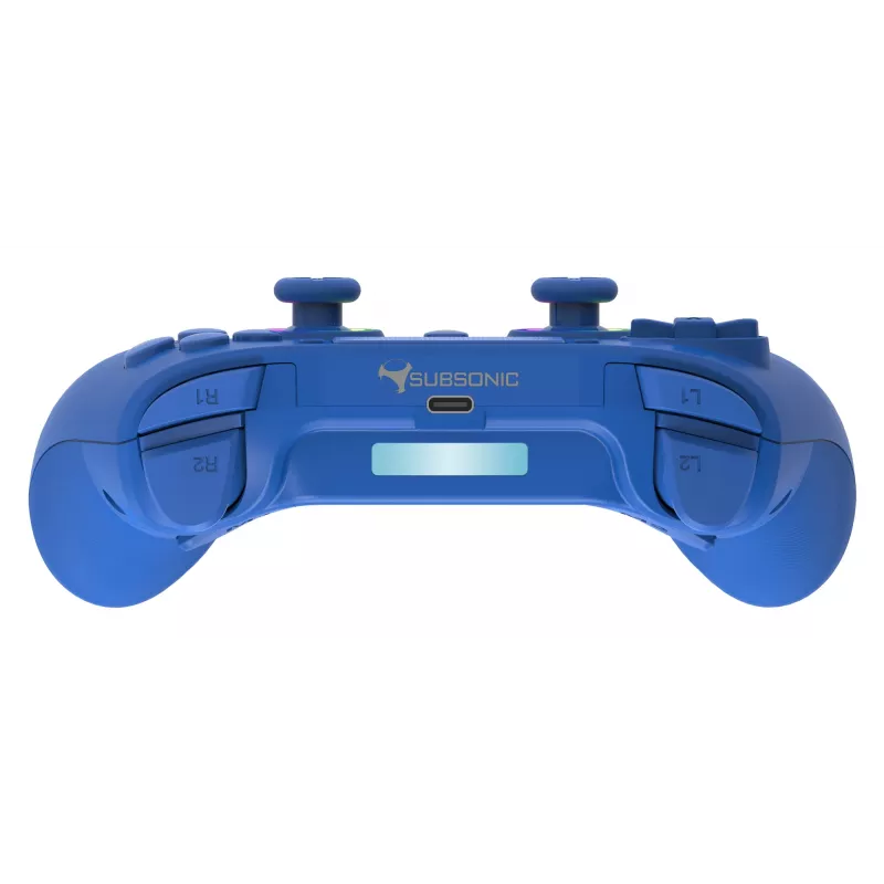 Langaton LED-ohjain SUBSONIC SA5639-3 PS4:lle ja PC:lle, sininen langaton ohjain