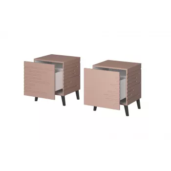 Yöpöytäkaappi cama meble NOVA 44x40x52 cm roosa matta, 1 laatikko, 16 mm runko
