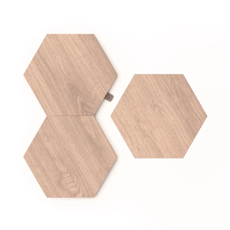 Tunnelmavalaistus Nanoleaf Elements puukuvio Hexagon laajennuspaketti 3 kpl