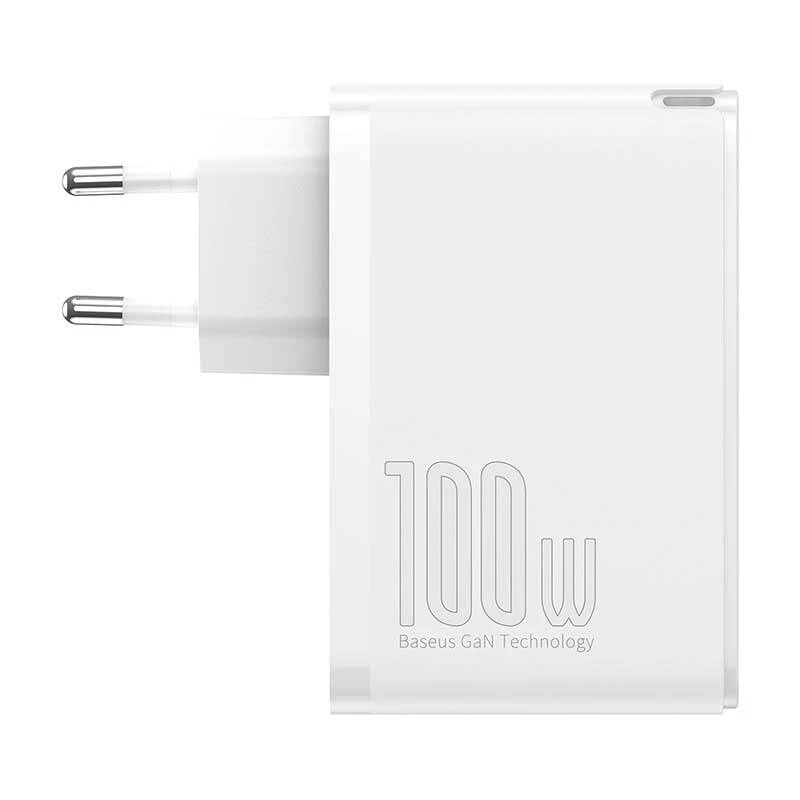 Matkalaturi Baseus GaN2 Pro Quick 2x USB + 2x USB-C, 100W, EU (valkoinen)