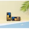 Puhelinkotelo iKins Samsung Galaxy Note 20 Ultra -malliin — musta, Café-terassi-kuvio