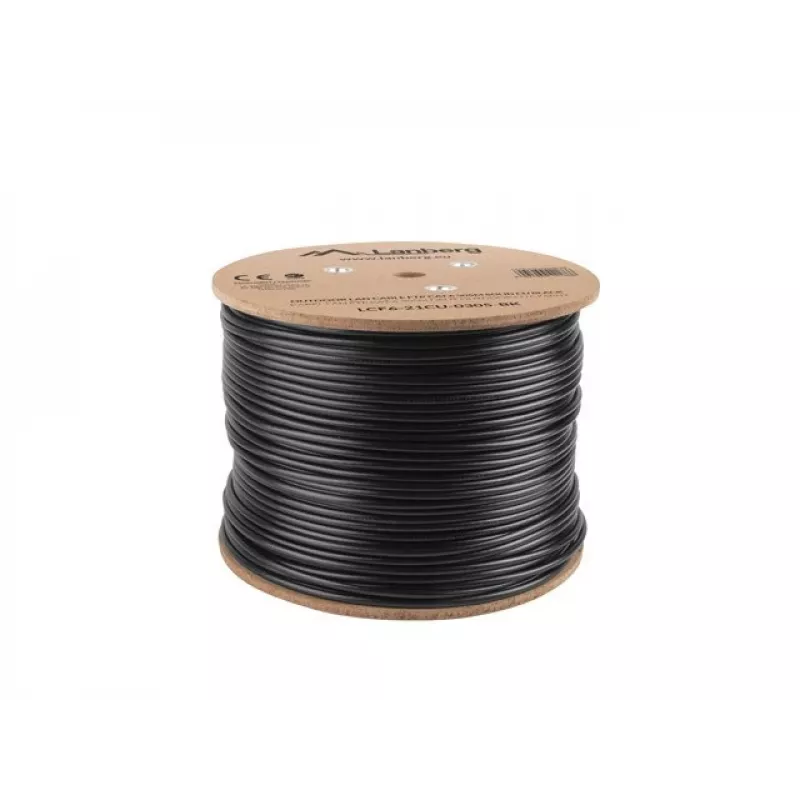 Lanberg LCF6-21CU-0305-BK verkkokaapeli musta 305 m Cat6 F/UTP (FTP) ulkokäyttöön