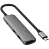 Satechi ST-P4SM USB-keskitin USB Type-C 10000 Mbit/s harmaa