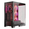 PC-kotelo MODECOM Volcano SPACE APEX ARGB Midi Tower, karkaistu lasi, USB-C, tukee ATX/microATX/Mini-ITX, GPU jopa 430 mm, CPU-jäähdytin jopa 180 mm