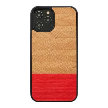 man and wood -suojakotelo iPhone 12 Pro Max — Herringbone Azalea musta