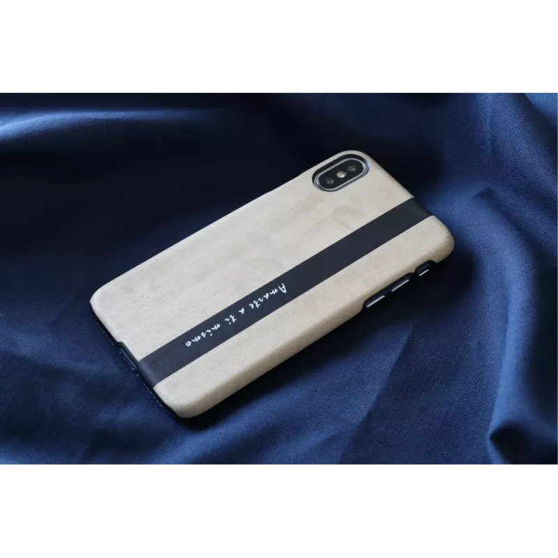 Älypuhelinkotelo man and wood iPhone X/XS – musta nahka