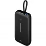 Varavirtalähde 20 000 mAh, integroitu USB-C-kaapeli 13 cm, 30 W (musta, 20 Ah, 1x USB-A, 2x USB-C, PD, QC)