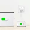 Kaksois-USB-pistorasiasovitin 65W, 2xUSB-C, valkoinen