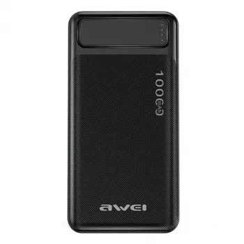 Kannettava varavirtalähde P5K 10000mAh 2xUSB 2.1A - musta
