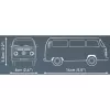 Rakennussarja Cobi Volkswagen T2b linja-auto oranssi, mittakaava 1:35, rakennussarja