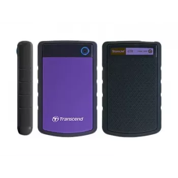 Transcend StoreJet 25H3P - kiintolevy - 4TB - ulkoinen (kannettava) - 2.5 (6,4 cm) - USB3.0 - 256-bittinen AES - violetti (TS4TSJ25H3P)