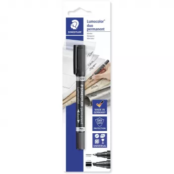 Pysyvä merkkiaine Staedtler Lumocolor permanent duo 348 B musta 1 kpl