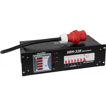 Sähkönjakaja EUROLITE SBM-32B 30248401 32A 3-vaiheinen