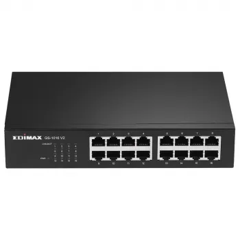 Edimax GS-1016 V2 verkkokytkin hallittava Gigabit Ethernet (10/100/1000) musta