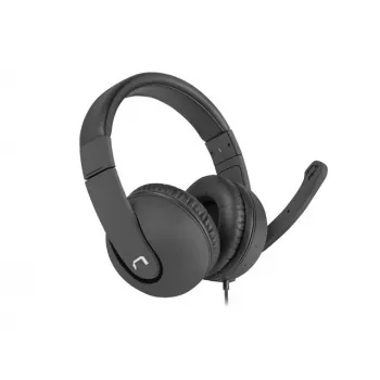 Johdollinen binauralinen headset NATEC Rhea sankamikrofonilla, 3,5 mm liitännät, 2,2 m kaapeli, 32 Ω impedanssi