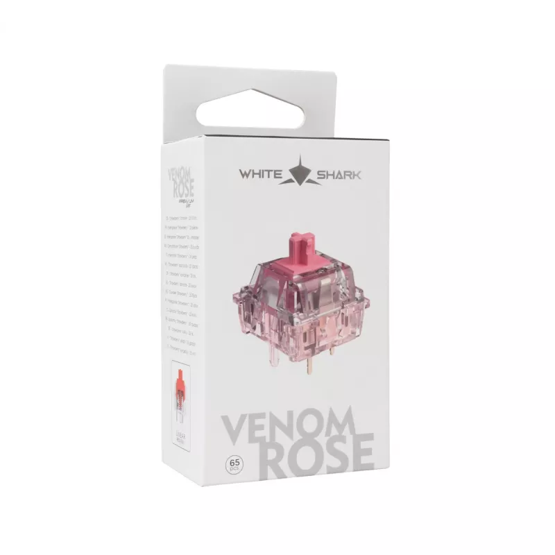White Shark Venom Rose mekaaniset näppäimistökytkimet, 65 kpl