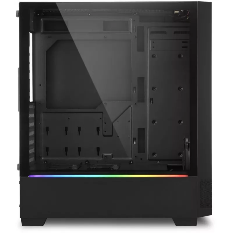 Sharkoon RGB FLOW Midi Tower ATX ilman virtalähdettä USB/audio