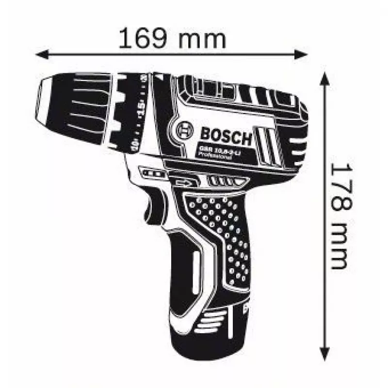 Bosch GSR 10,8-2-LI Professional pikaistukka musta, sininen, punainen