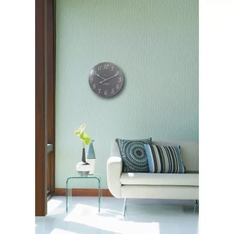 NeXtime kello 3084gs London Arabic, Ø34,5cm, seinäkello, harmaa/valkoinen