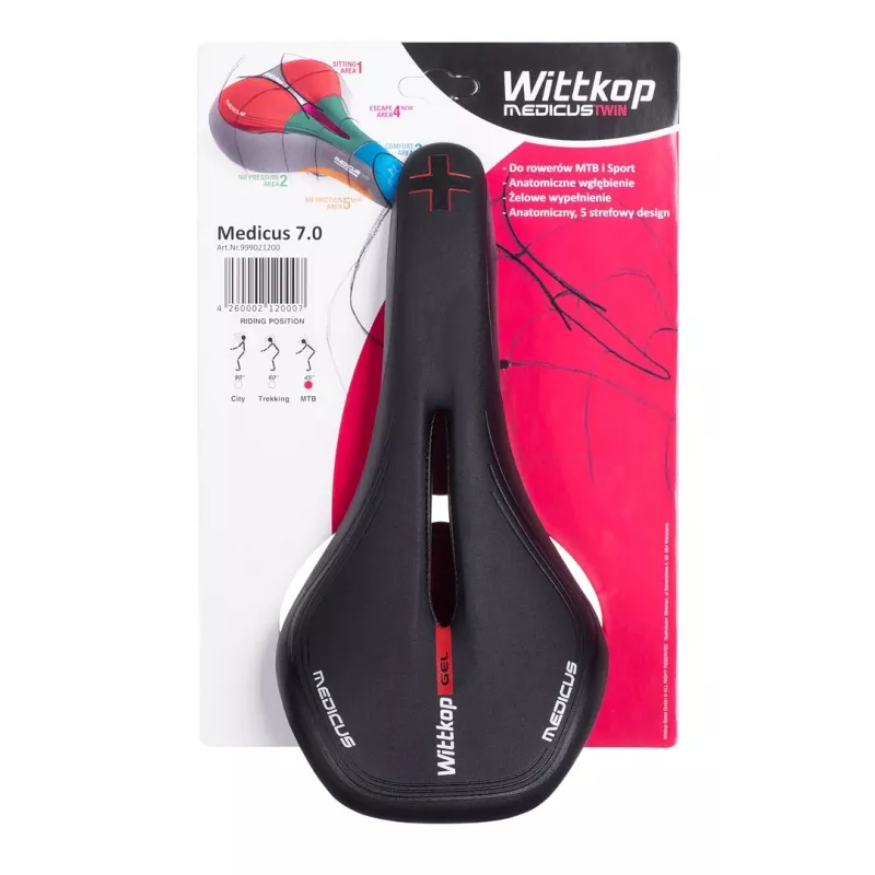 Polkupyörän satula Wittkop Medicus Twin 7.0