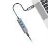 GRAUGEAR USB-keskitin G-HUB31L-A — USB 3.2 Gen 1 Type-A-isäntä, 3x USB 3.2 Gen 1 Type-A-portti + RJ-45, 5000 Mbit/s