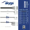 Akyga Classic AK-C1-800 ATX-virtalähde 800 W, 80 PLUS, aktiivinen PFC, 120 mm tuuletin