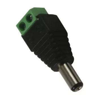 Synergy 21 S21-LED-000219 DC/2.1 x 5.5 mm musta - vihreä kaapeliliitin