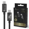 Extralink Smart Life CABESL05 USB-C–USB-C-kaapeli, punottu, 240 W, 40 Gbps, 2 m, musta