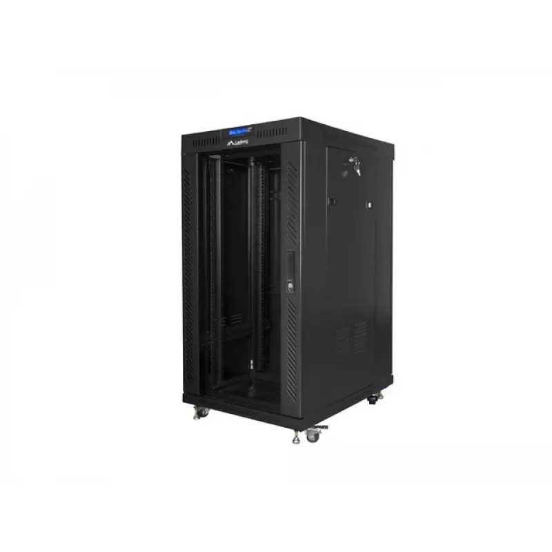 Vapaasti seisova räkkikaappi LANBERG FF01-6822-12BL 22U musta 1200 kg