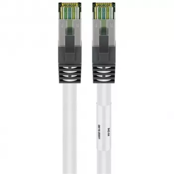 Wentronic 55127 - 5 m - Cat8.1 - S/FTP (S-STP) - RJ-45 - RJ-45 - valkoinen