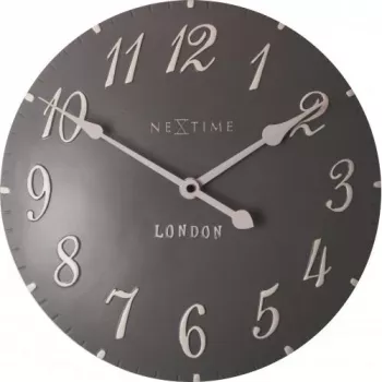 NeXtime kello 3084gs London Arabic, Ø34,5cm, seinäkello, harmaa/valkoinen