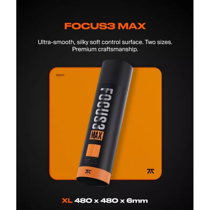 Pelihiirimatto GLORIOUS Fnatic FOCUS3 MAX XL – laajennettu XL-koko, kangaspinta, ommeltu reuna