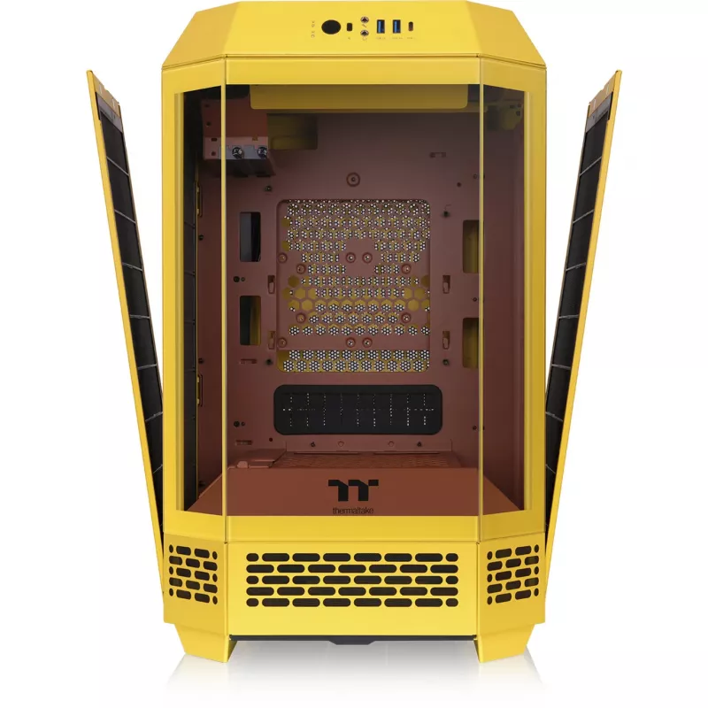 Mini Tower -kotelo THERMALTAKE The Tower 250 Butter Caramel — microATX/Mini-ITX, ATX-tuki, kompakti kotelo