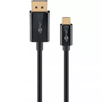 Goobay USB-C - DisplayPort -kaapeli – kullatut liittimet, Ultra HD -resoluutiot jopa 4K @ 60 Hz, Type-C Thunderbolt 3/4 - DP -sovitin yhteensopiva