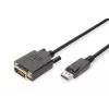 Assmann DisplayPort-sovitinkaapeli DP - DVI (24+1) M/M 1,0 m lukituksella DP 1.2 yhteensopiva UL CE musta (AK-340301-010-S)